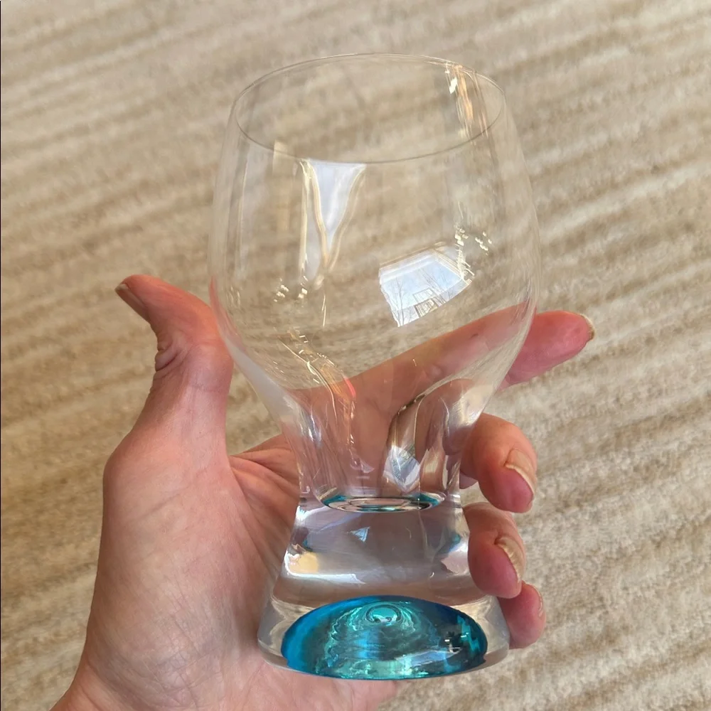 Vintage Set of 4 Colony Calypso Multi Color Drinking Glasses Cocktail Tumblers
